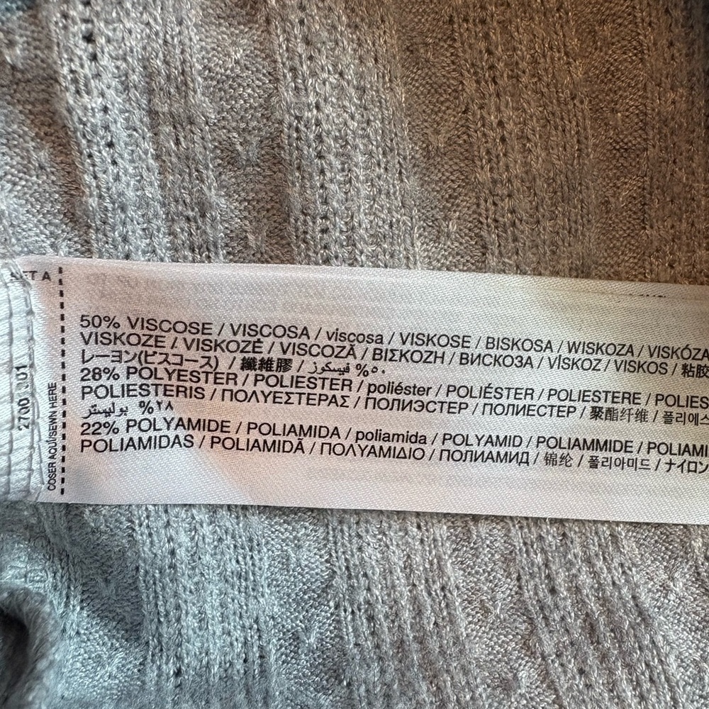 Mango Ribbed Mock Neck Top | Size XL - Picture 6 of 6